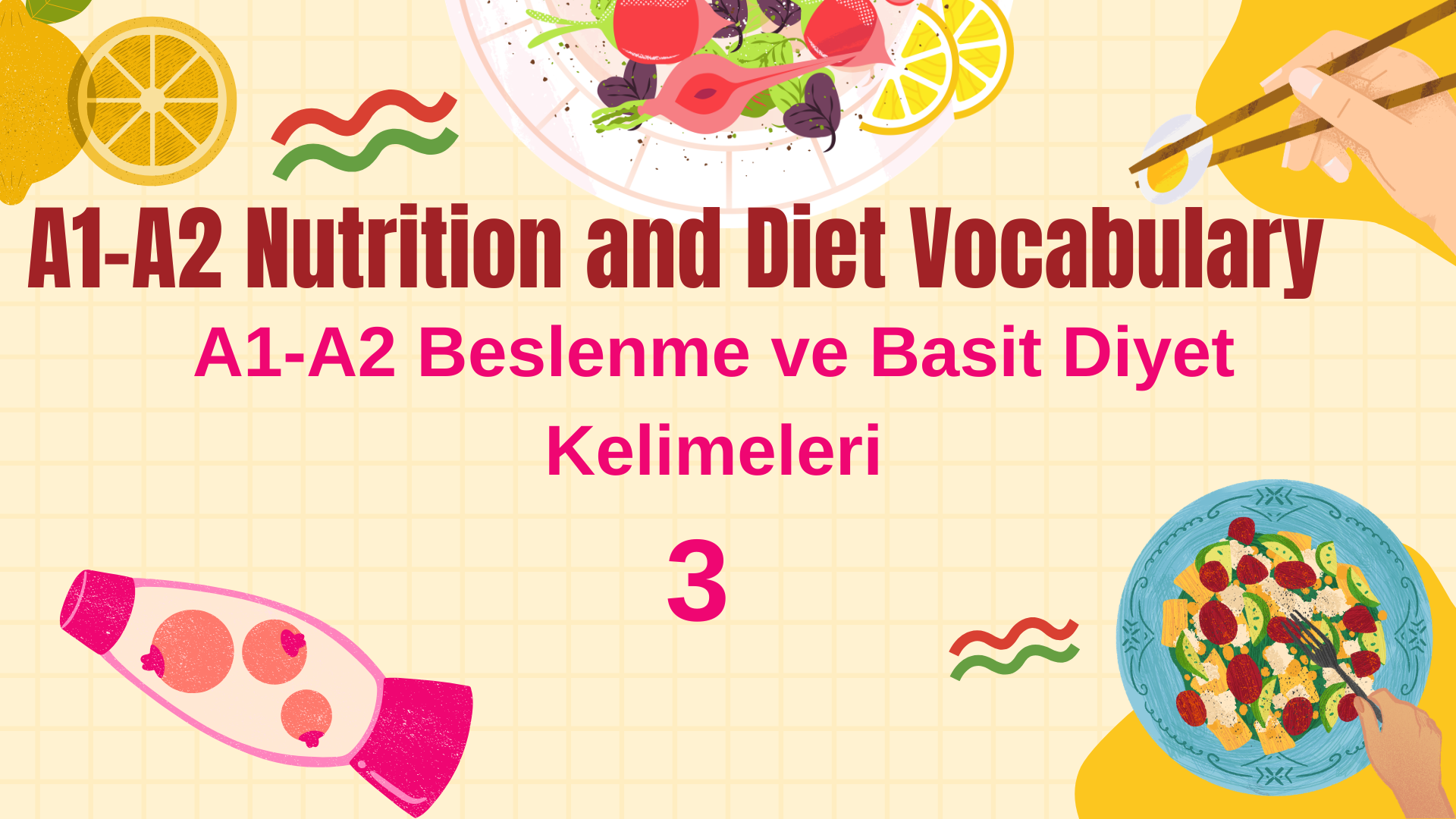  A1�A2 Nutrition and Diet Vocabulary � Beslenme ve Basit Diyet Kelimeleri