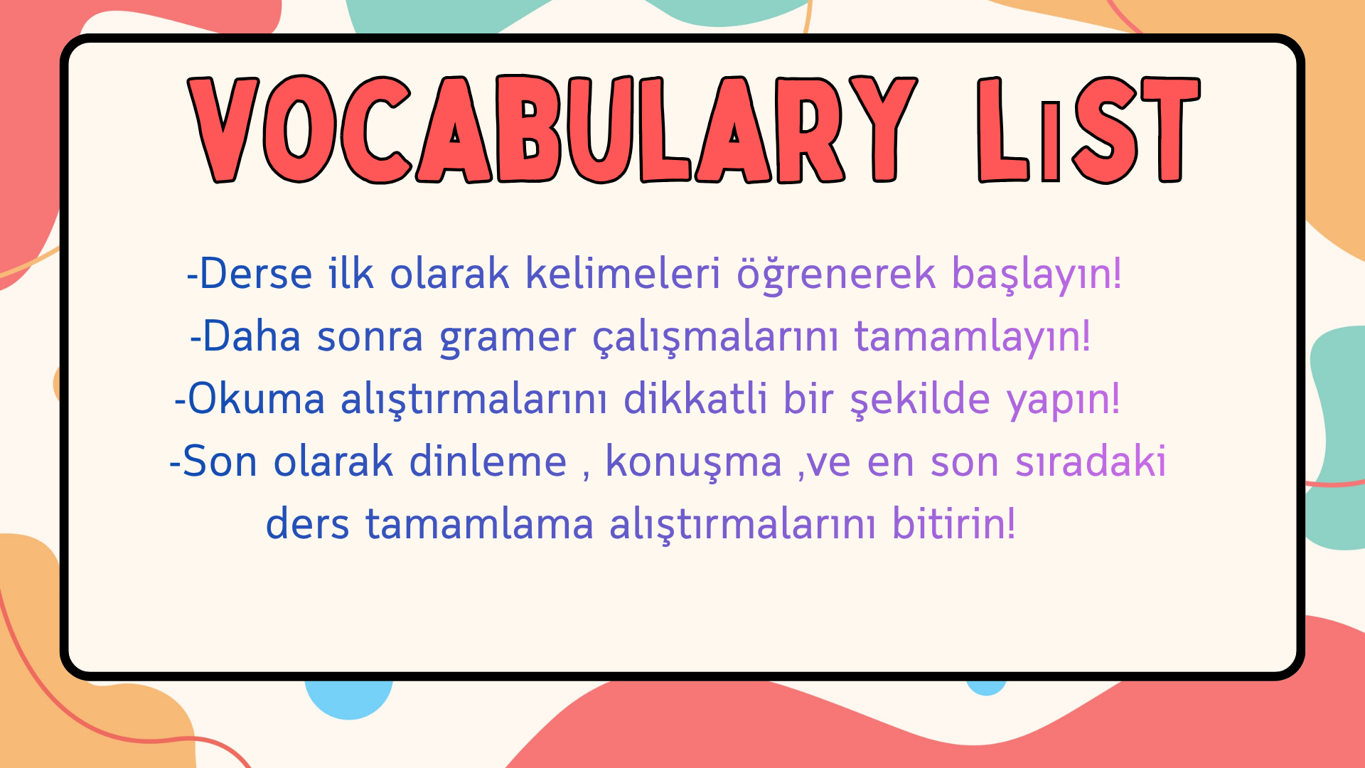 Unit 1 Lesson 2 Greetings Selamla�ma Kelimeler